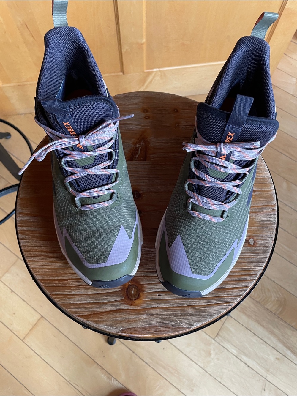 Adidas Terrex  waterproof green and purple hiking boots